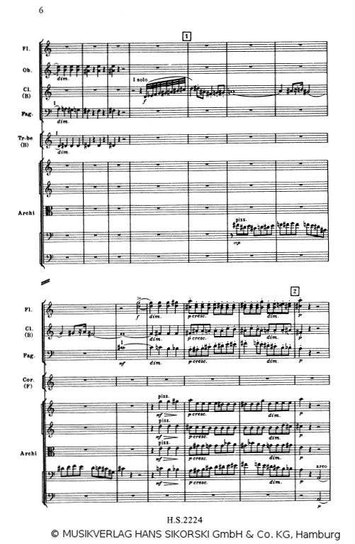 Schostakowitsch Symphonie Nr.1 ab Anfang Fs. - © MUSIKVERLAG HANS SIKORSKI GmbH & Co. KG, Hamburg - Abdruck mit frdl. Genehmigung